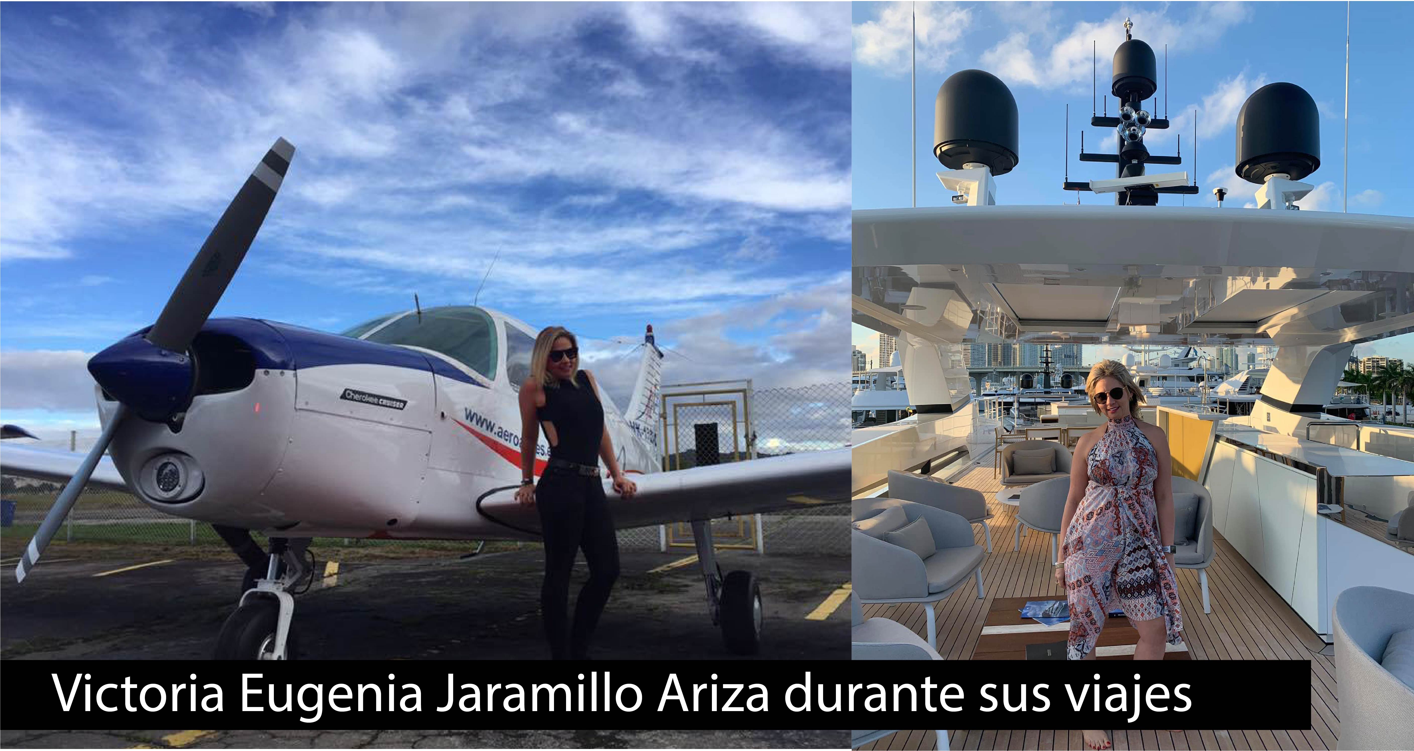 Victoria Eugenia Jaramillo Ariza durante sus viajes
