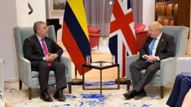 Presidente de Colombia, Iván Duque y primer ministro de Reino Unido, Boris Johnson
