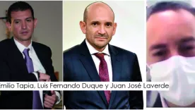 Emilio Tapia, Luis Fernando Duque y Juan José Laverde