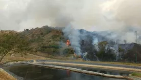 Incendio en el relleno sanitario El Carrasco, en Bucaramanga