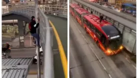 transmilenio hombre araña