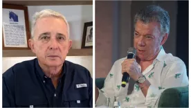 Álvaro Uribe y Juan Manuel Santos