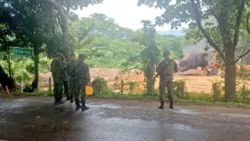 Incineración de maquinaria amarilla en el Cesar
