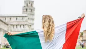 bandera italiana en italia