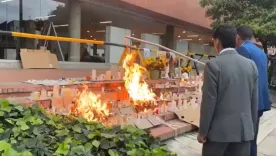 Incendio altar Fundación Santafe