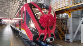 Vagón del metro de Bogotá desde China