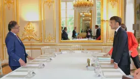 Gustavo Petro y Emmanuel Macron