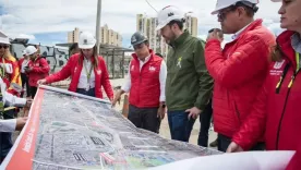 Orlando Molano, director del IDU y alcalde Carlos Fernando Galán 