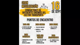 Movilización de conductores en la capital colombiana