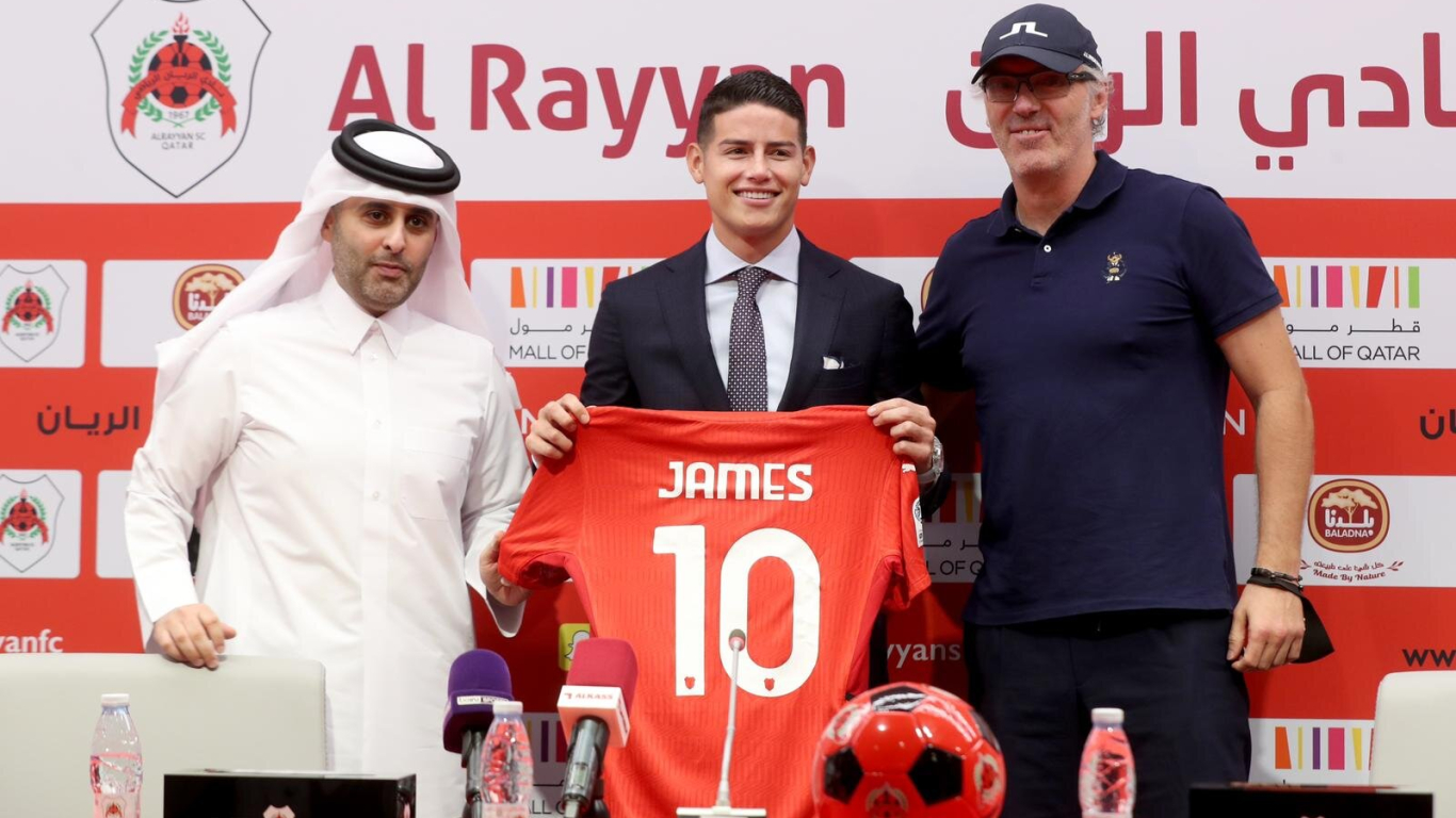 Presentación oficial de James Rodríguez en el Al Rayyan de Catar