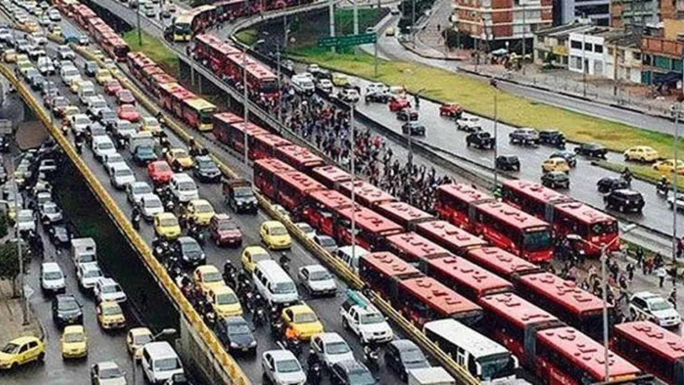 Trancón en Bogotá