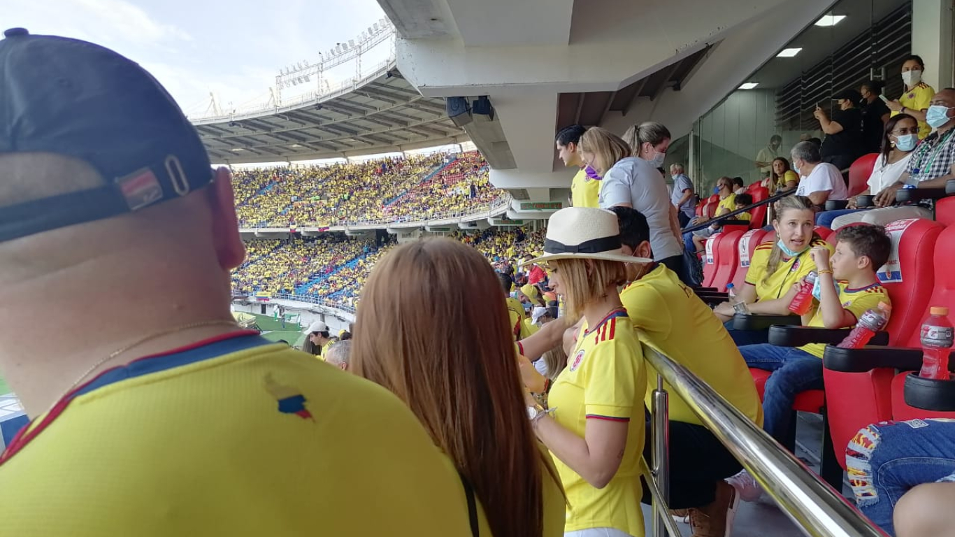 Políticos e hinchas de la selección en Barranquilla