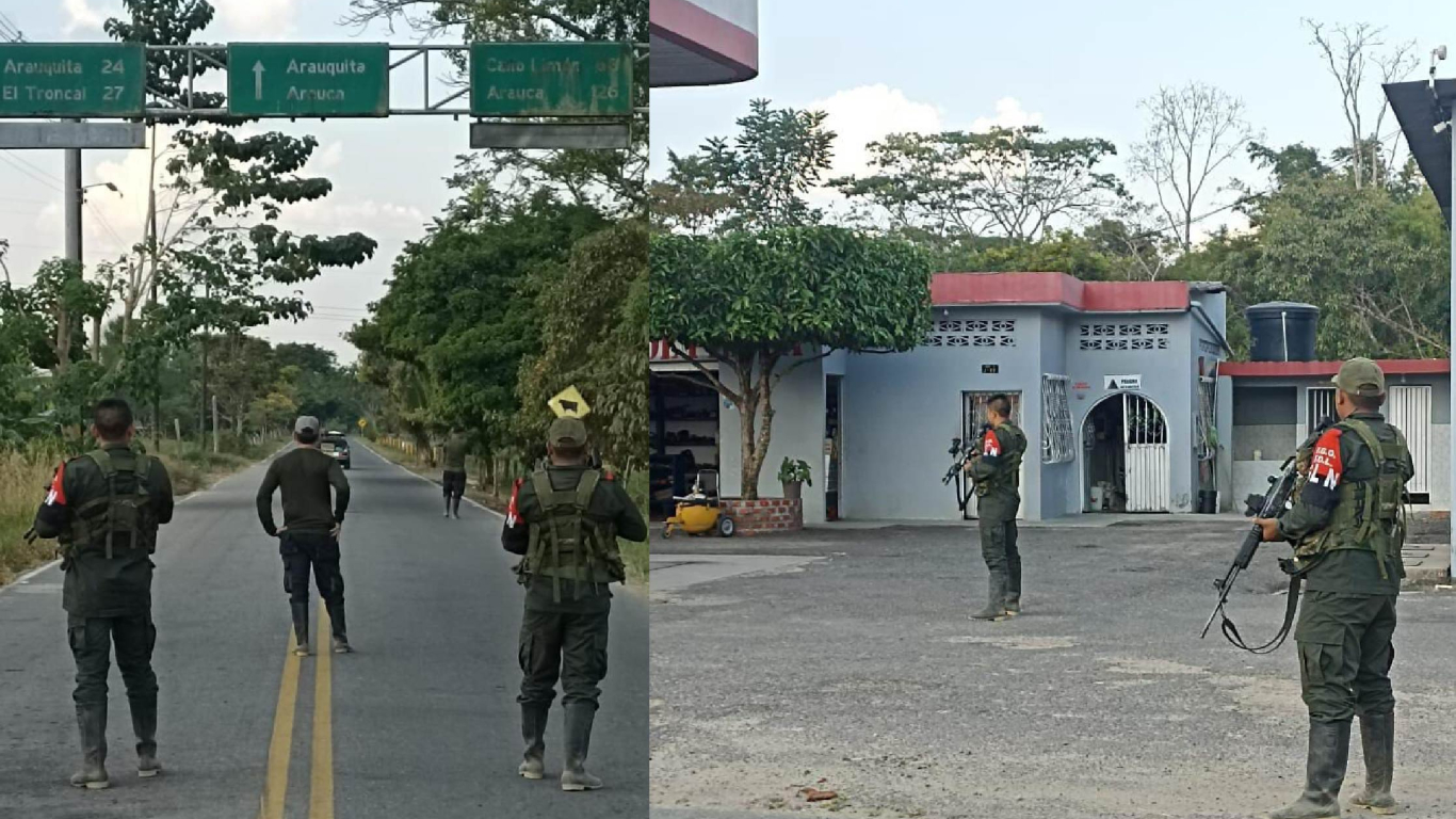 ELN patrulló calles en Arauca durante visita presidencial