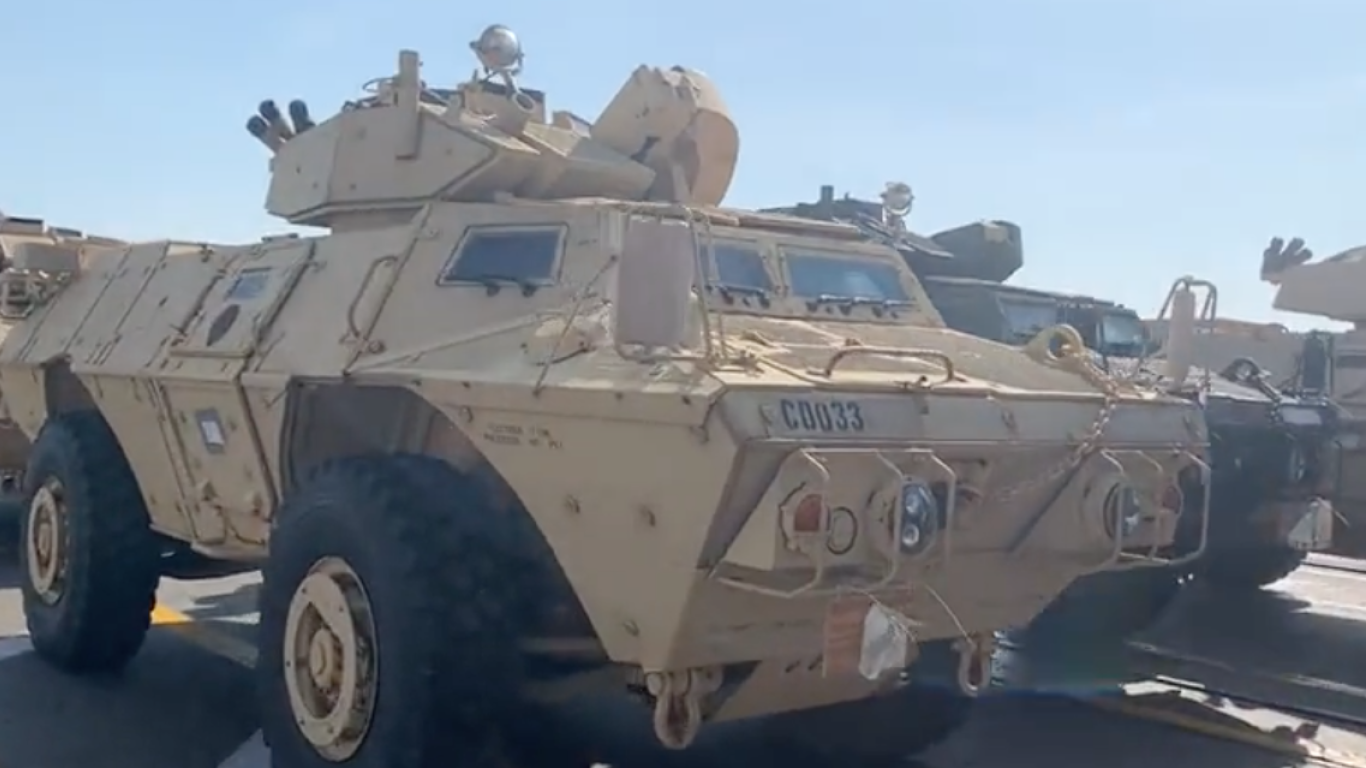 Estados Unidos envió 40 vehículos militares a Colombia