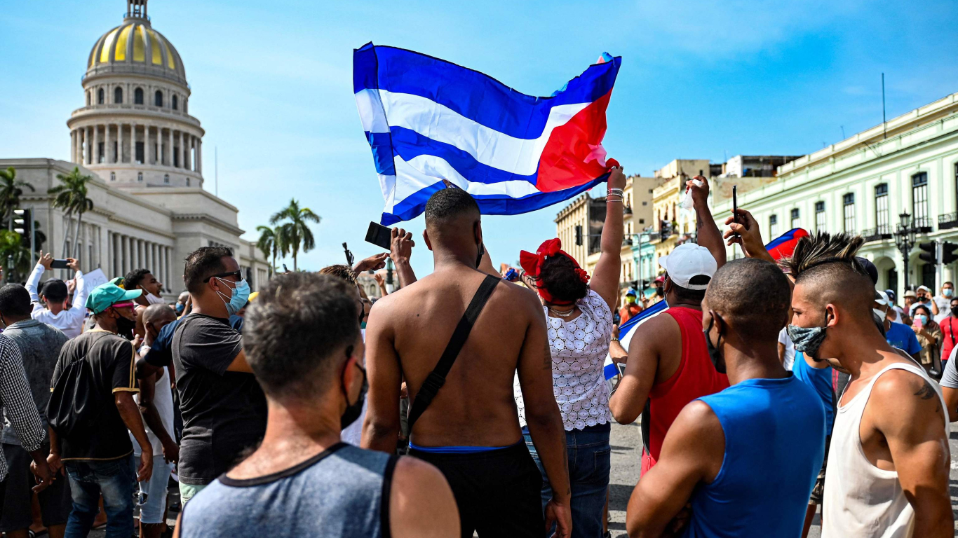 Manifestantes julio 2021 Cuba
