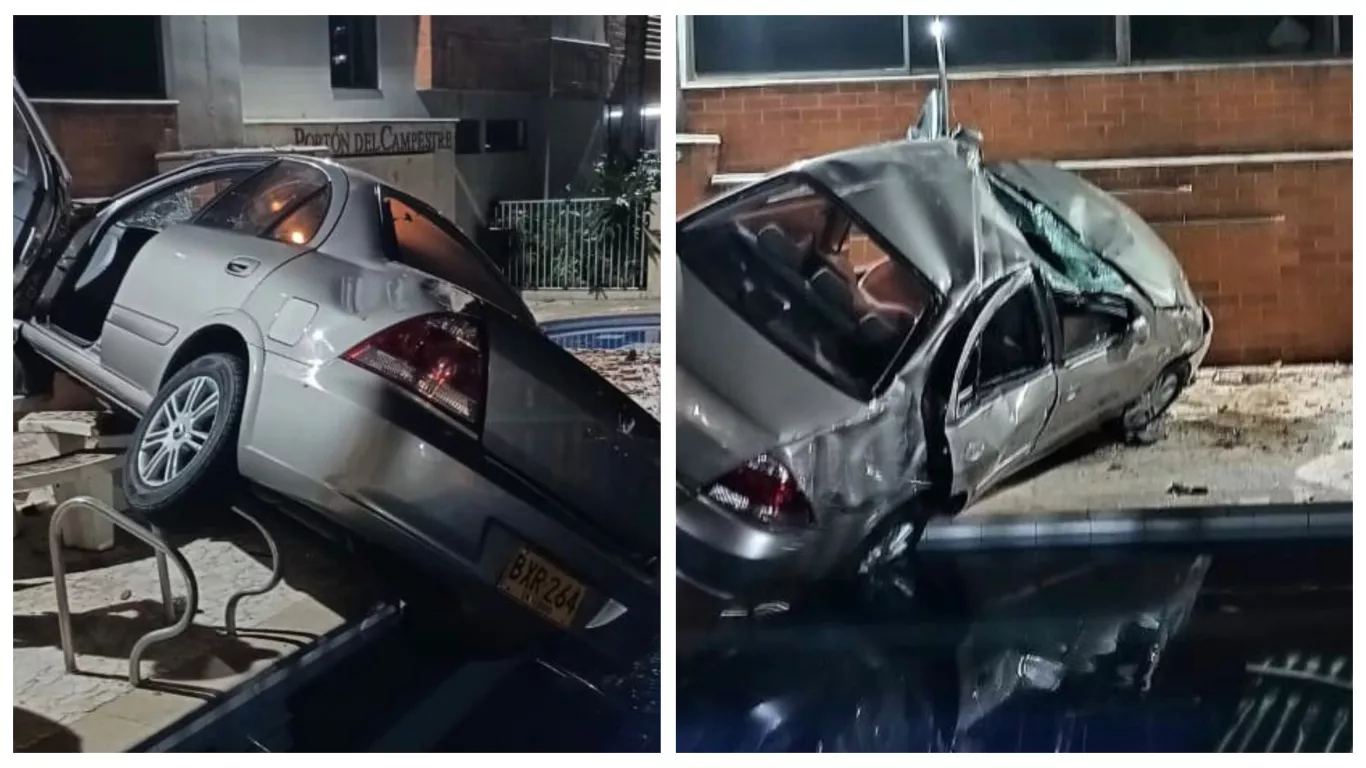 CARRO CAE PISCINA DE MEDELLIN