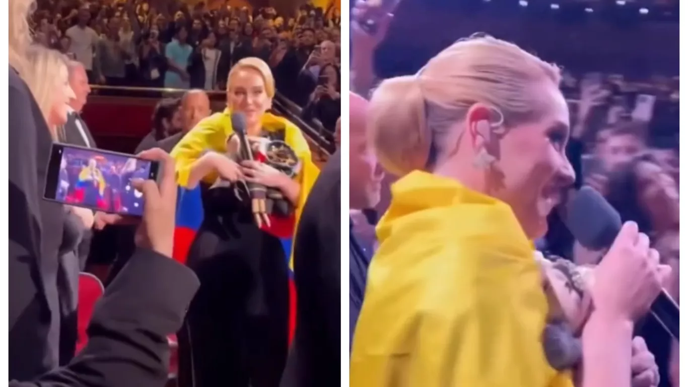 ADELE CON BANDERA COLOMBIA