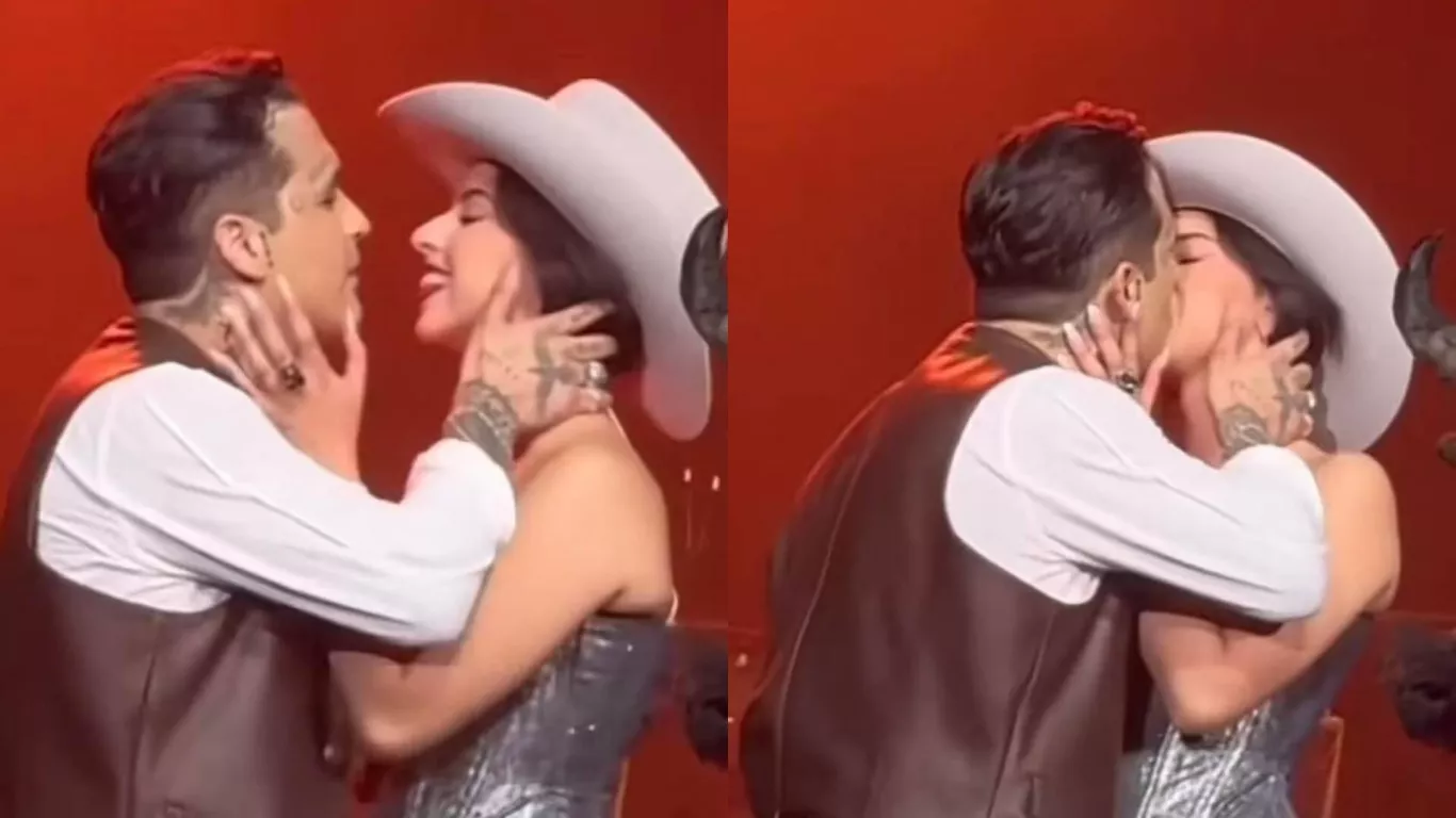 BESO CHRISTIAN NODAL Y ANGELA AGUILAR