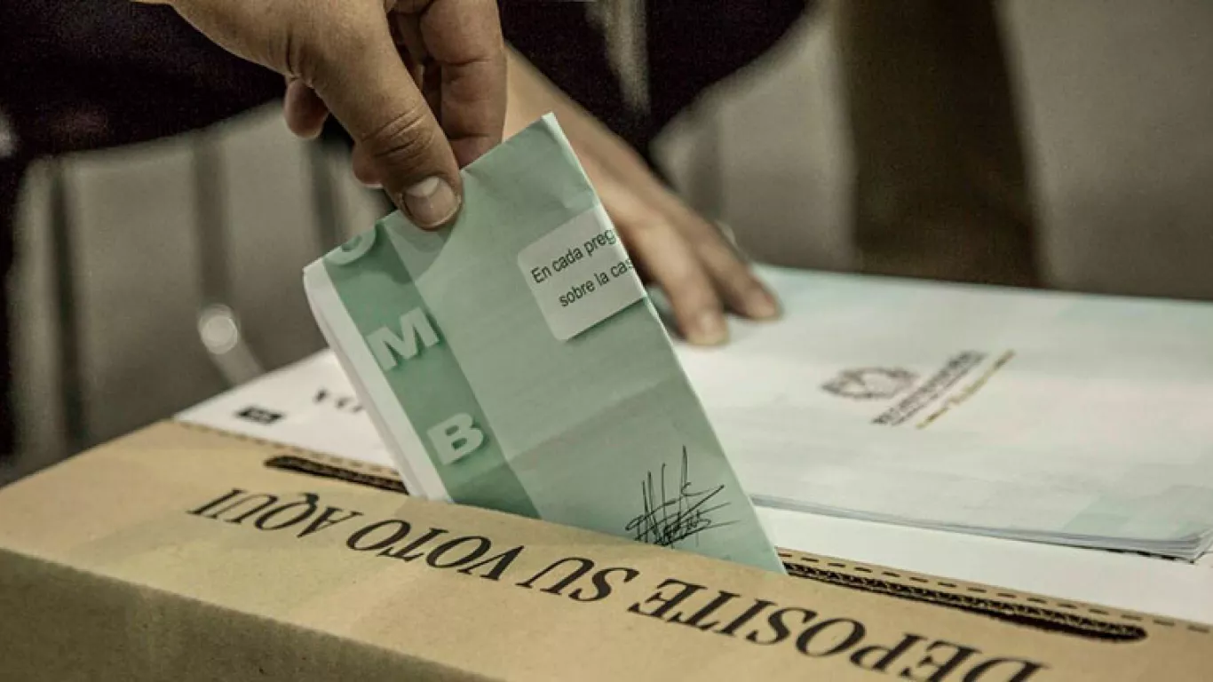 mesa de votación registraduría