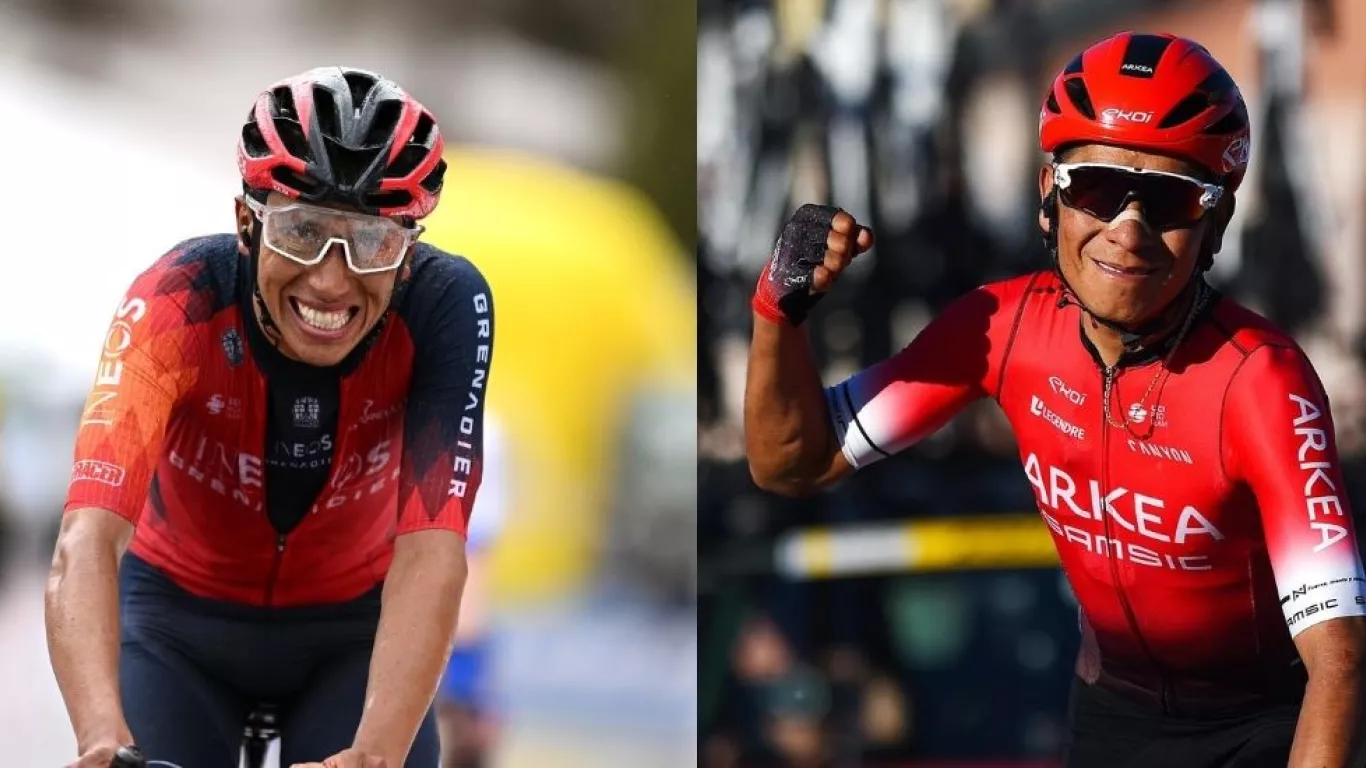 Egan Bernal y Nairo Quintana