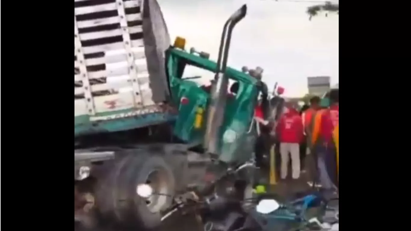 accidente vial camión Urabá