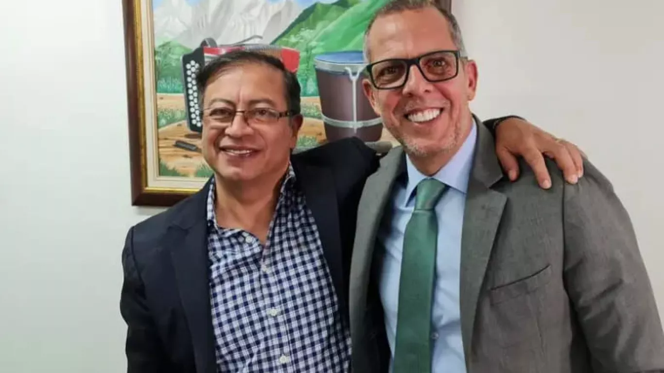 Pastor Saade y Gustavo Petro
