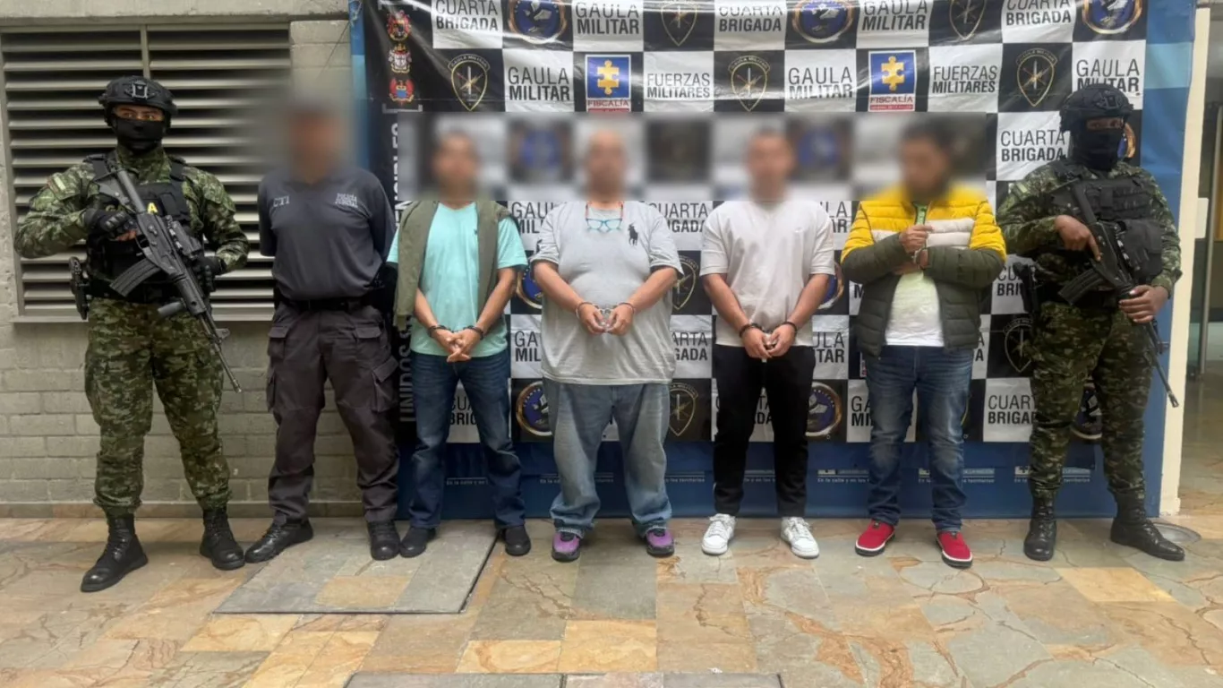  seis capturados que cumplirán prisión domiciliaria. 