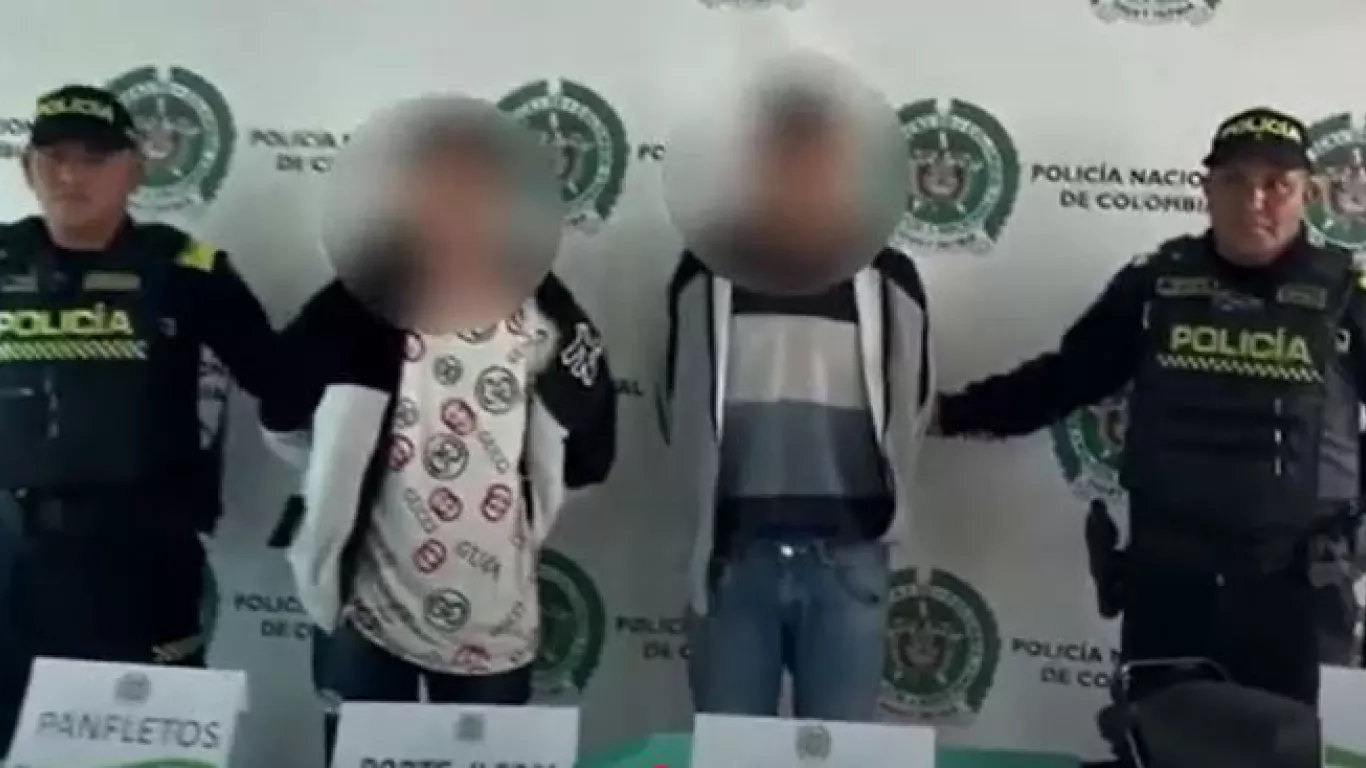 presuntos extorsionistas capturados bog