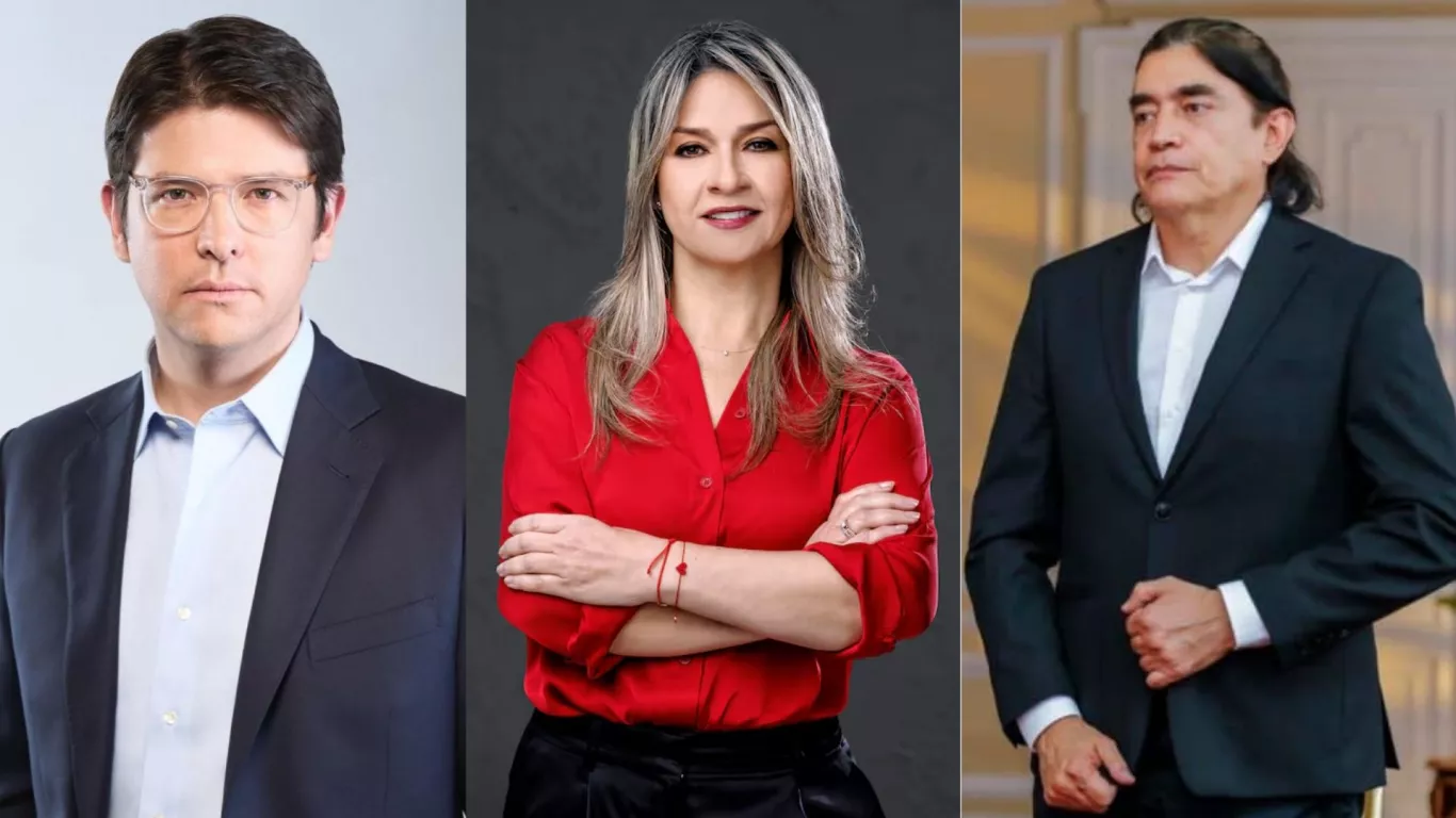 Miguel Uribe, Vicky Dávila y Gustavo Bolívar 