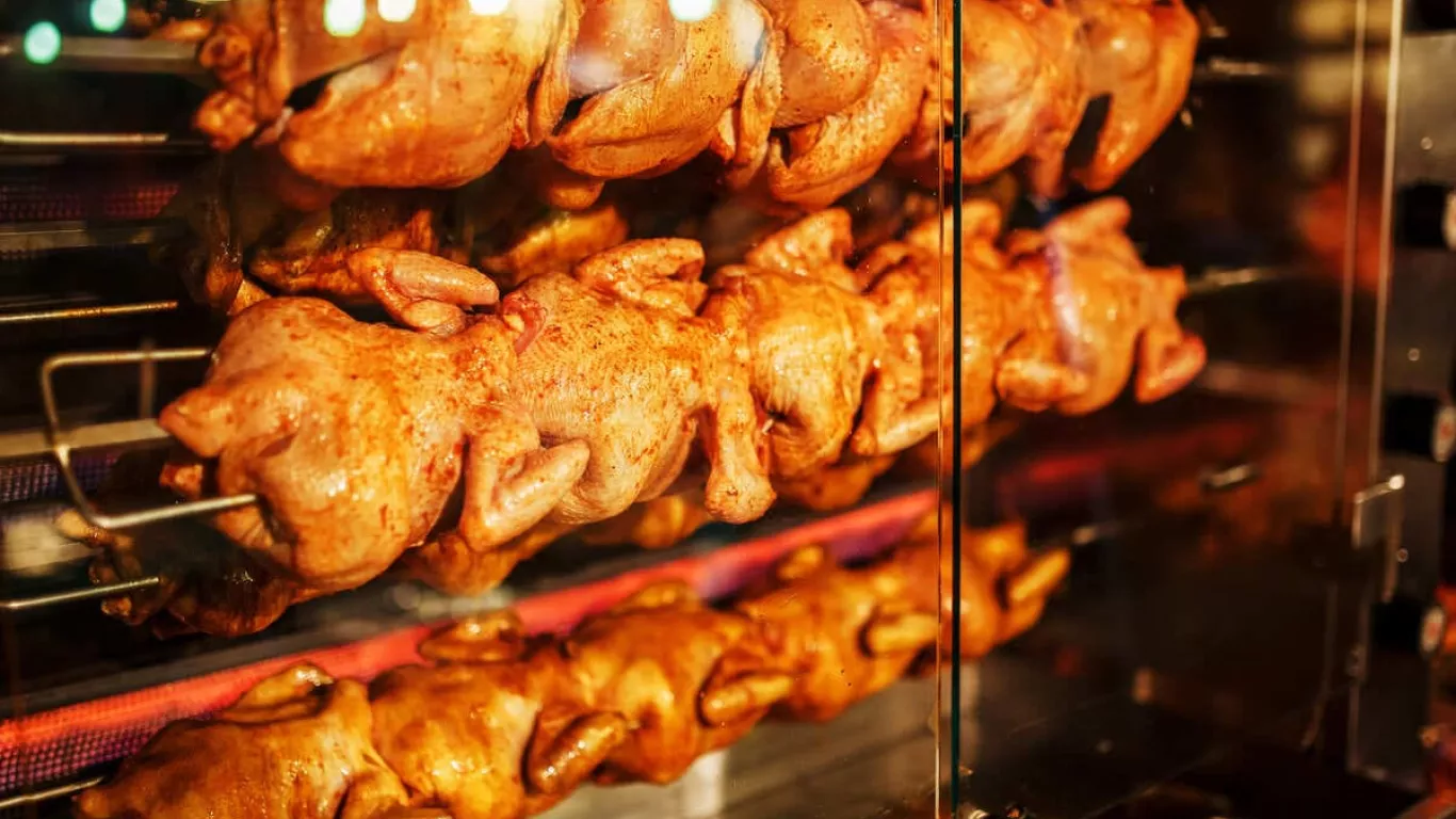 pollo asado al espiedo