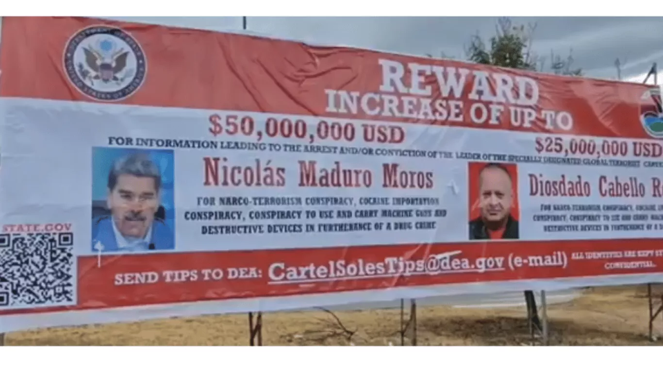 valla en venezuela  ofrece recompensa por maduro