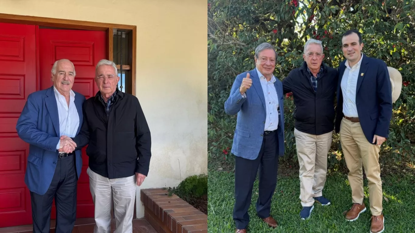 Andrés Pastrana y Mario Hernández visitan a Álvaro Uribe