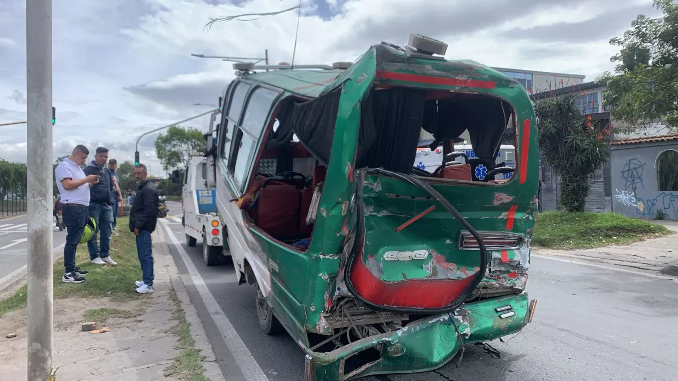 Accidente en la Boyacá con Primera de Mayo en Bogotá