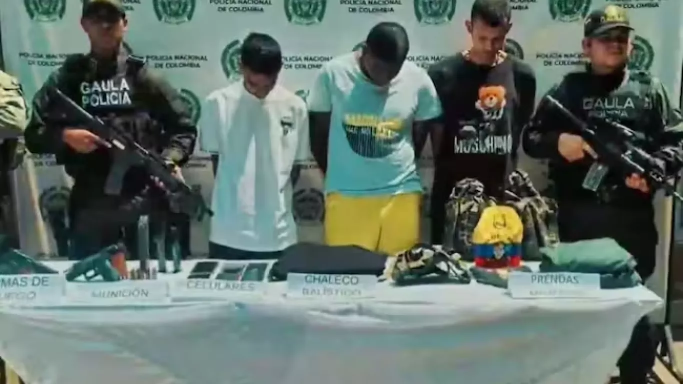 Dos presuntos integrantes de la estructura Jaime Martínez de las disidencias lideradas por ‘Iván Mordisco’