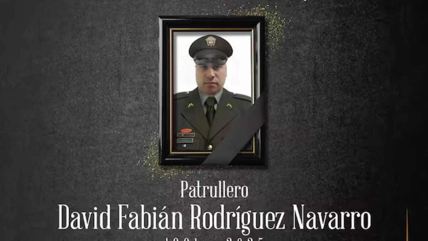 David Fabián Rodríguez Navarro, patrullero de la Policía asesinado en Cajibío
