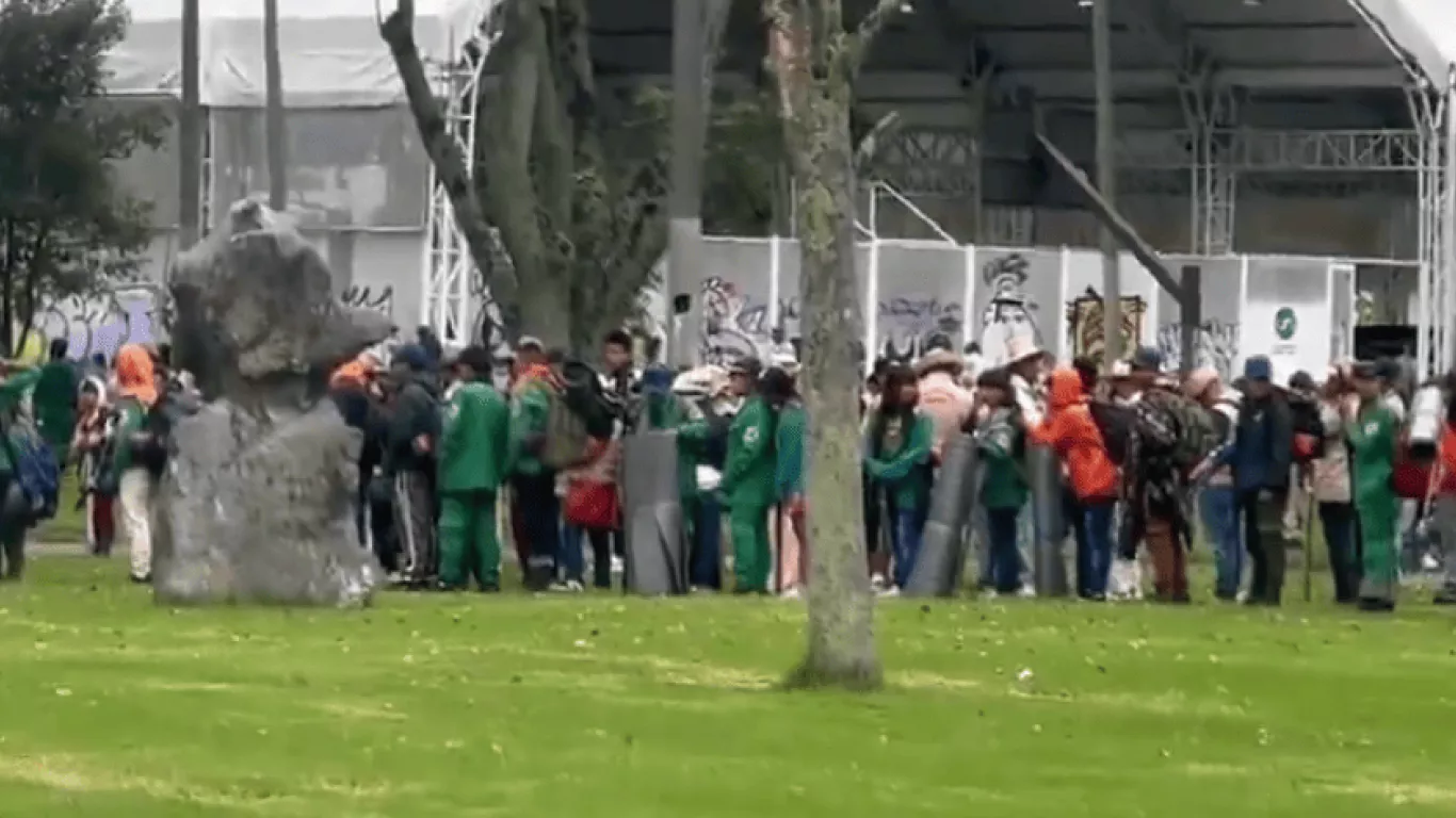 Guardia Indígena en la Universidad Nacional sede Bogotá