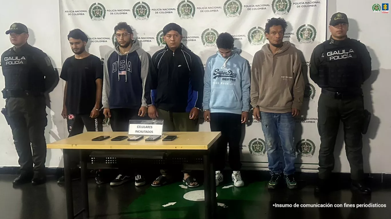 Capturados por secuestro y hurto a seis conductores de plataformas digitales 