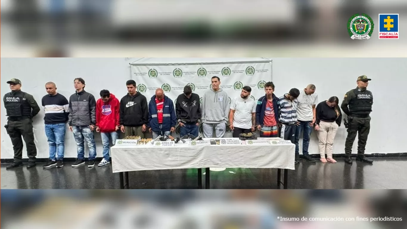  judicializan a 12 de la banda ‘La 260’ en medellin