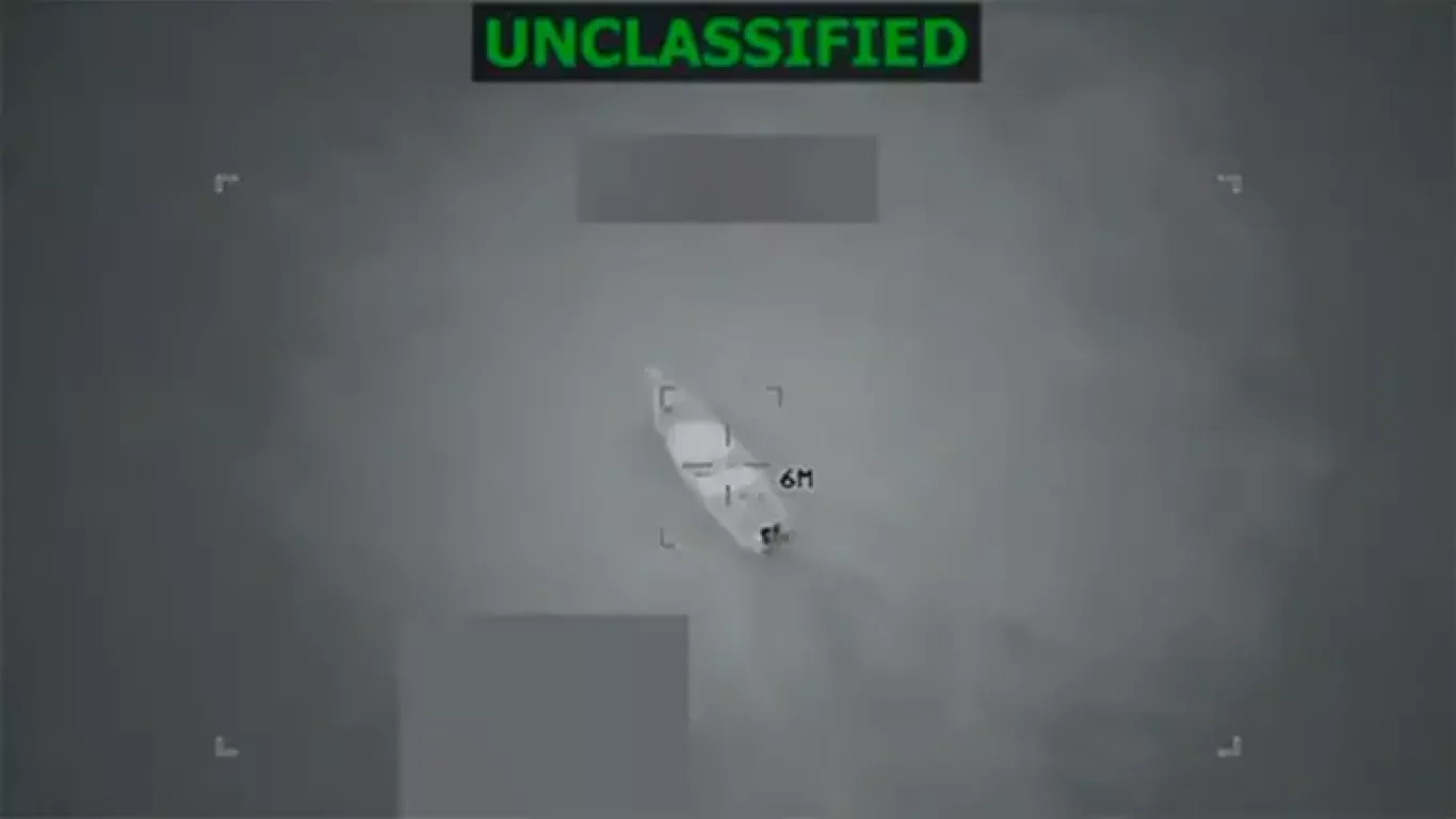 Narcolancha en el Caribe Foto: Captura de pantalla